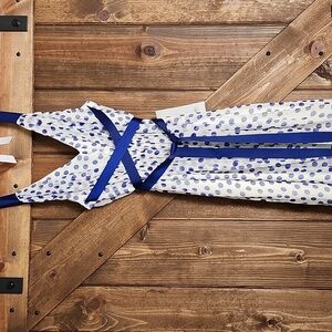 COPY - Women's Navy Polka Dot MAXI Dress, SIZE 12